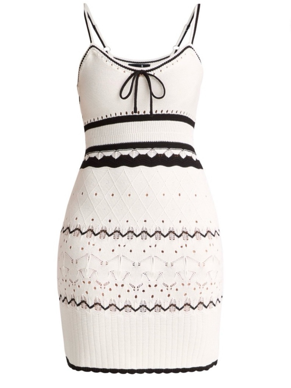 NWT - Madden NYC Women's Pointelle Knit Stripe Mini Dress Sizes Large